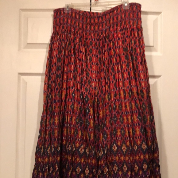 Cato Skirts Cato L Multi Color Lined Broom Stick Skirt 4 Waist Band